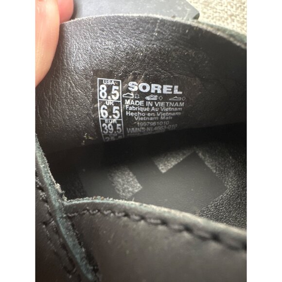 Sorel Womens 8.5 Black Slingback Sandals Flat Open Toe Shoes Summer Casual - Picture 6 of 7